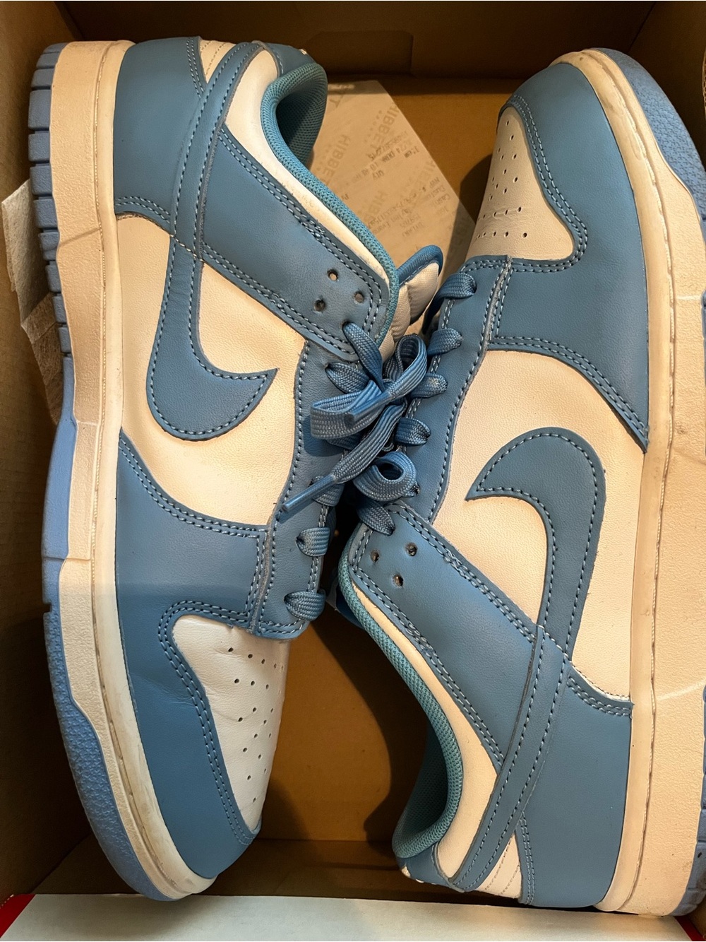 Nike Dunk Low Retro Sneakers in Light Blue & White